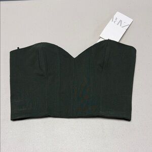 NWT Zara Strapless Crop Top